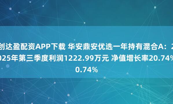 创达盈配资APP下载 华安鼎安优选一年持有混合A：2025年第三季度利润1222.99万元 净值增长率20.74%