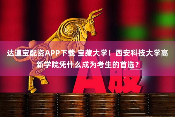 达道宝配资APP下载 宝藏大学！西安科技大学高新学院凭什么成为考生的首选？