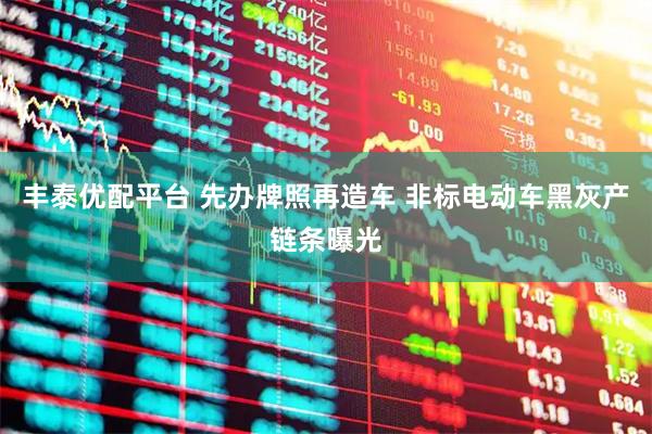 丰泰优配平台 先办牌照再造车 非标电动车黑灰产链条曝光